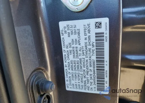 2019 Honda Cr-V Exl z USA, uszkodzony, nr VIN 2HKRW2H84KH658907